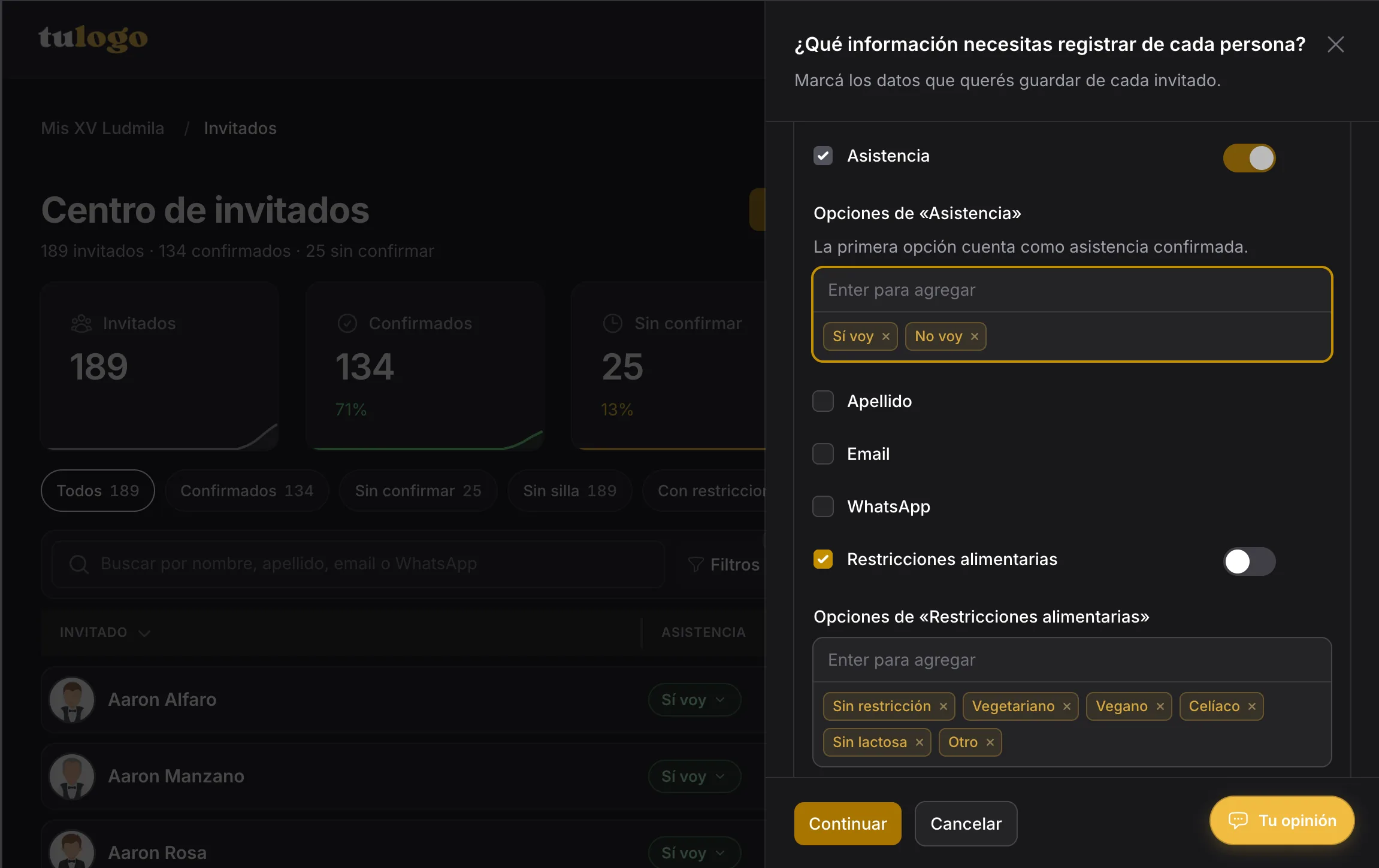 Captura del centro de invitados en EDPro (2 de 4)