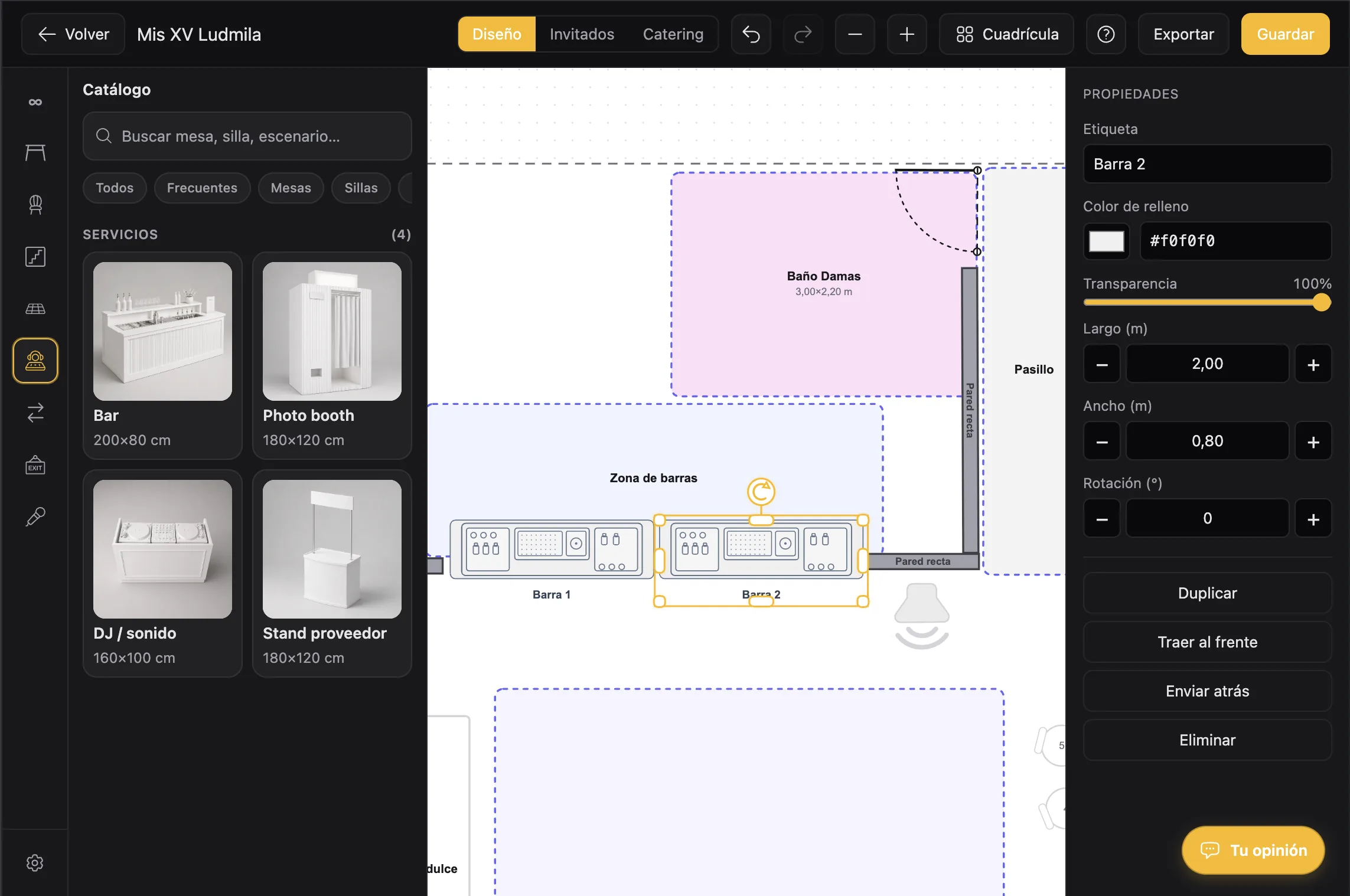 Captura del plano del evento en EDPro (8 de 13)