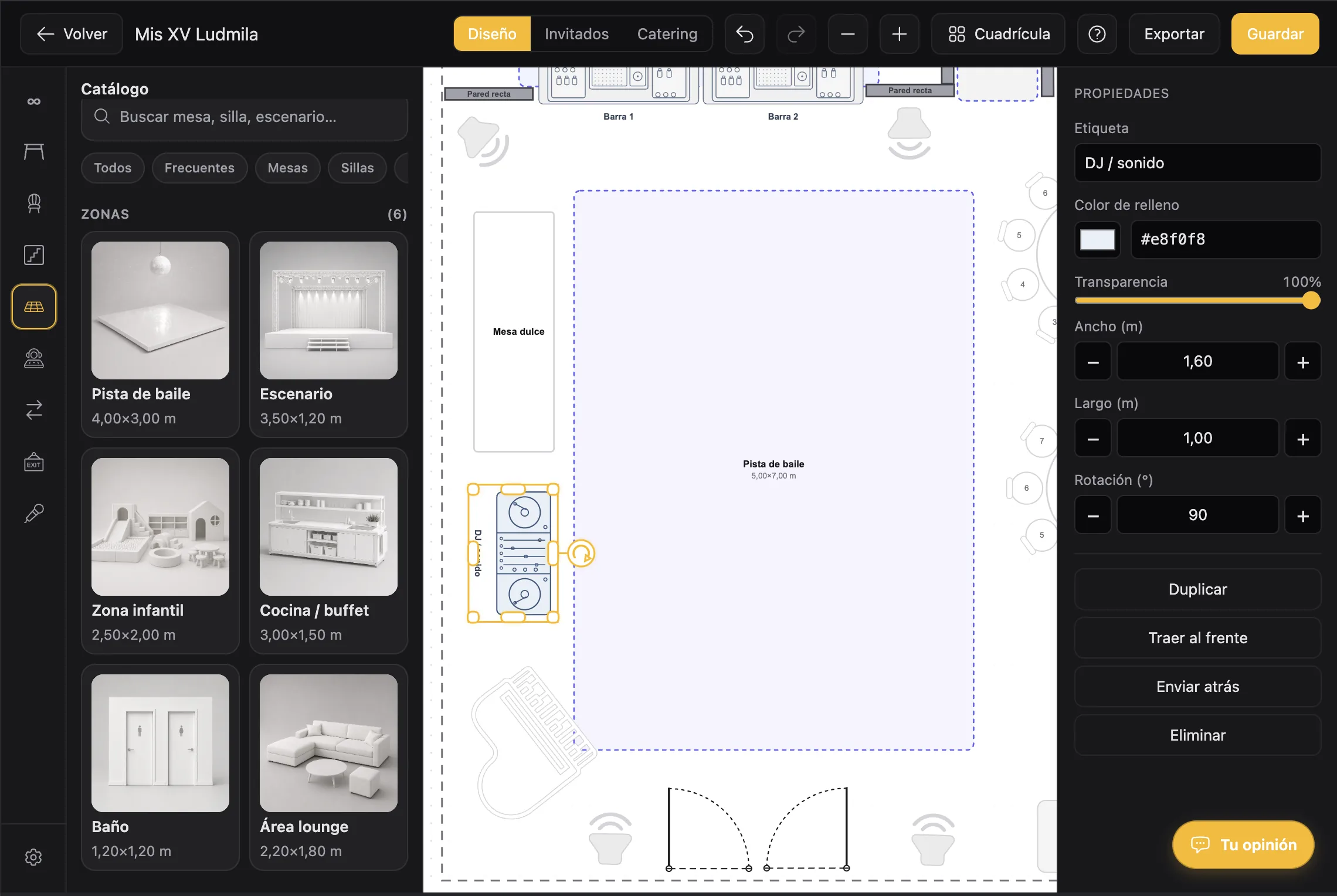 Captura del plano del evento en EDPro (9 de 13)