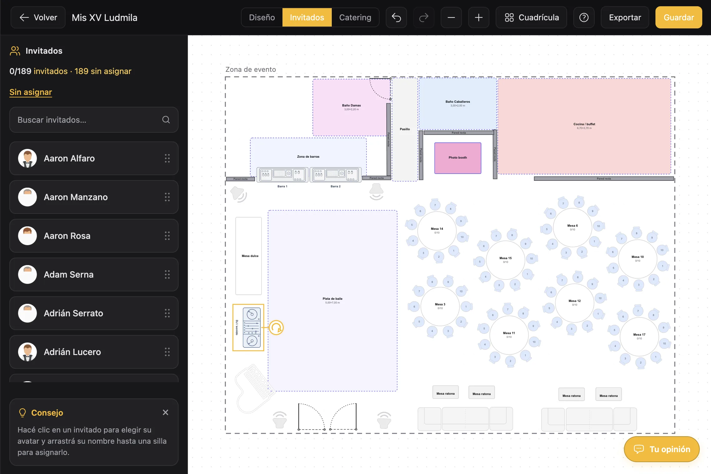 Captura del plano del evento en EDPro (11 de 13)